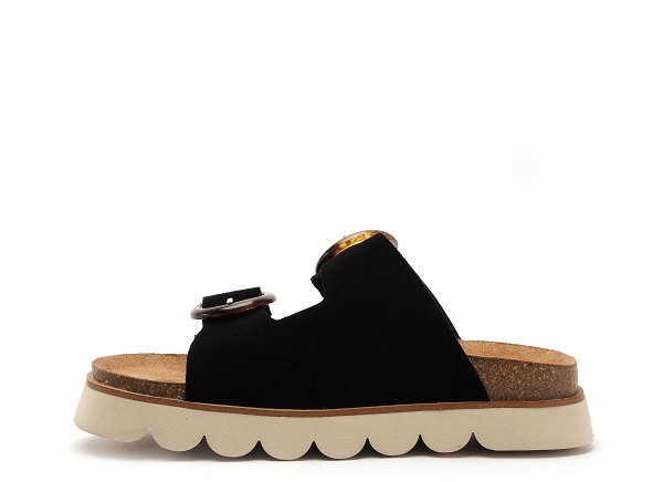 No name mules et sabots plats femme sandy slap noir