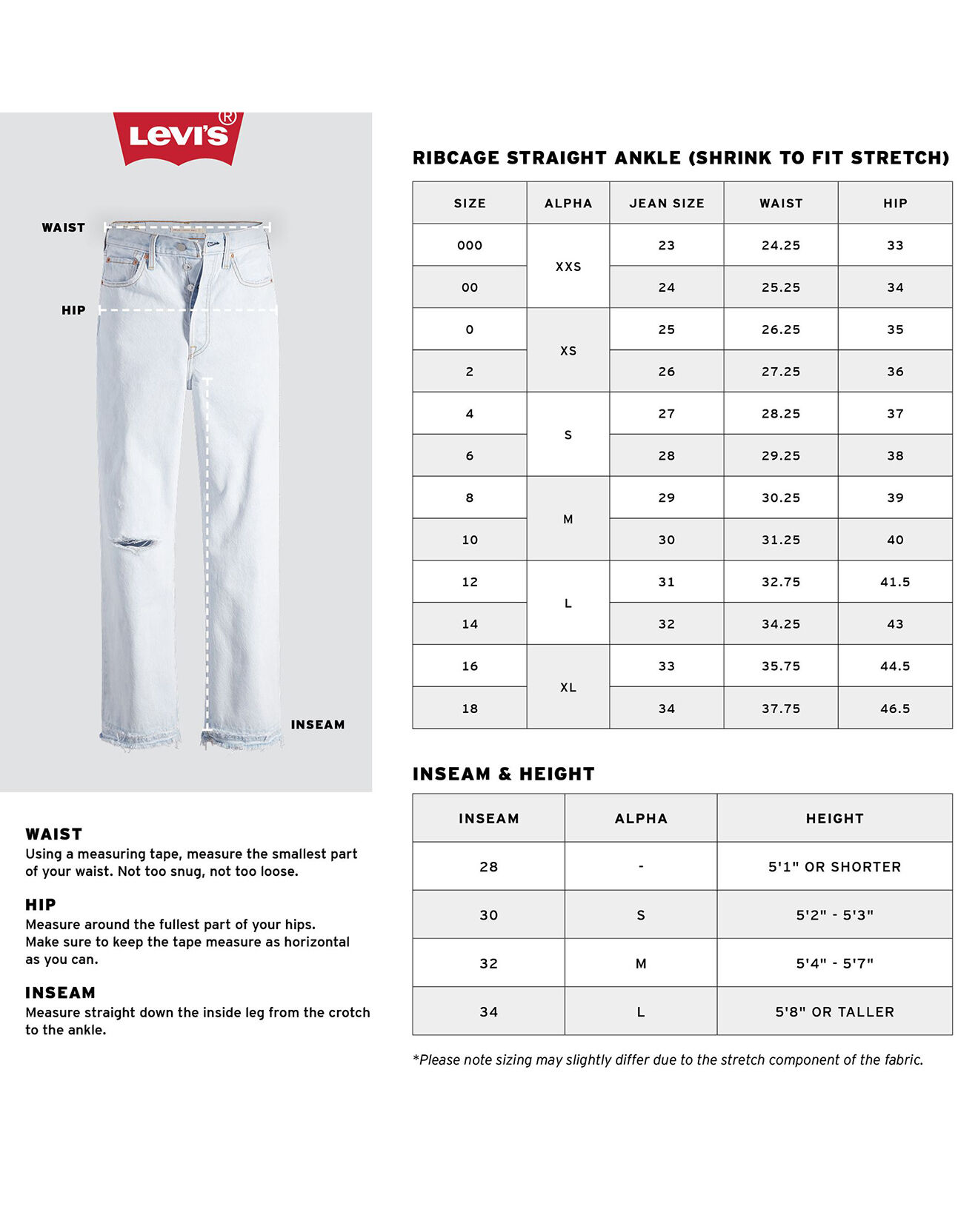 Levi's® Jean Ribcage taille haute bleu moyen