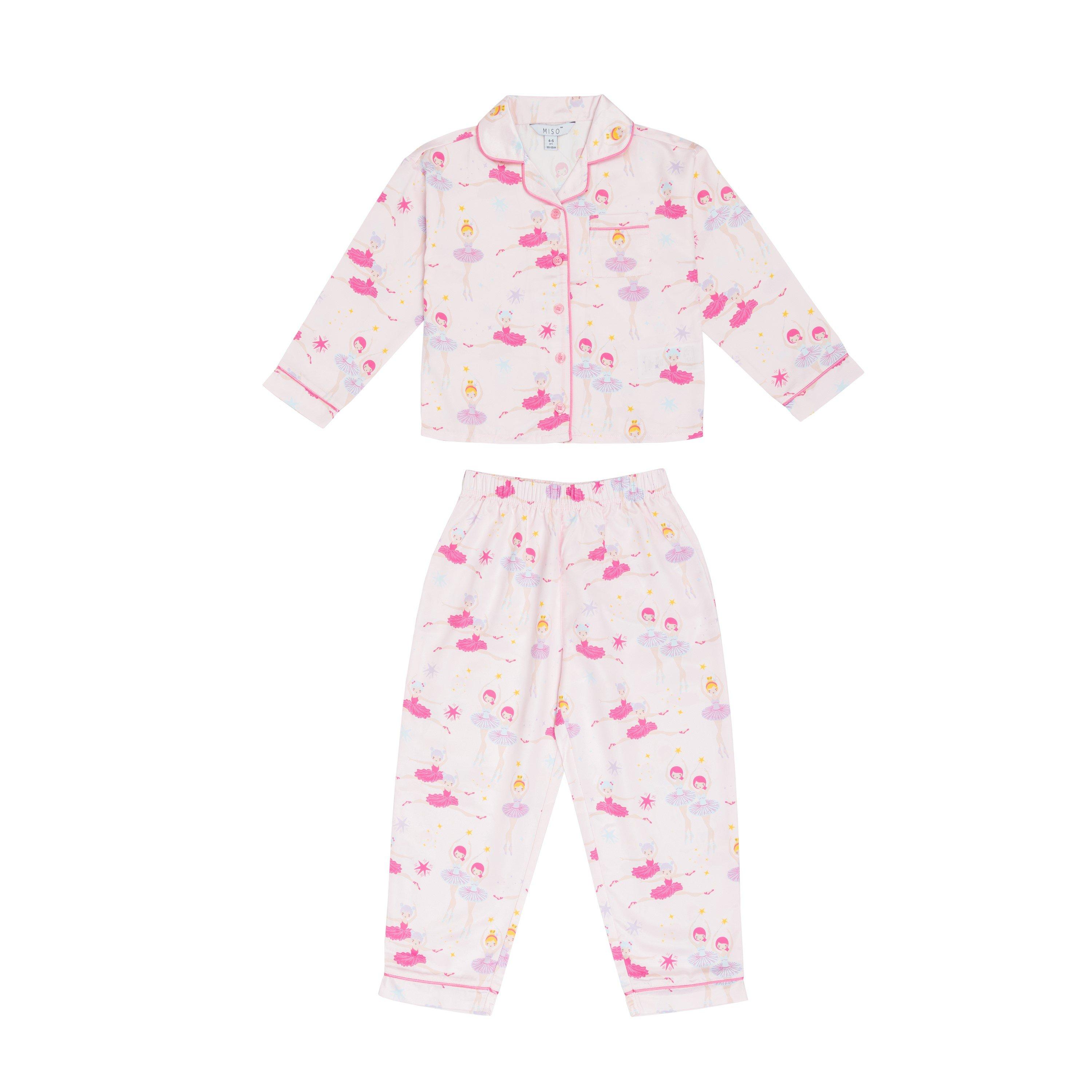 Miso Kids Girls Fairy Satin Pyjama Set