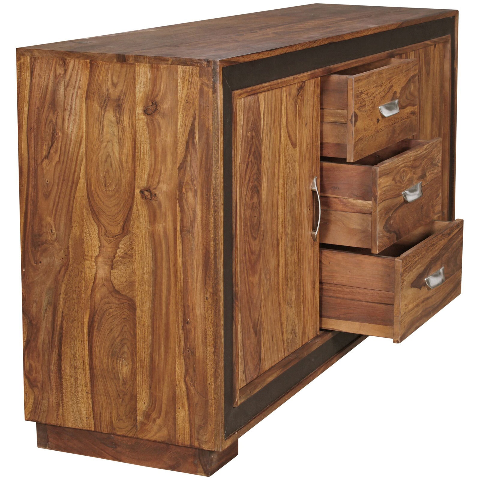 Sideboard Karan Massivholz Sheesham braun