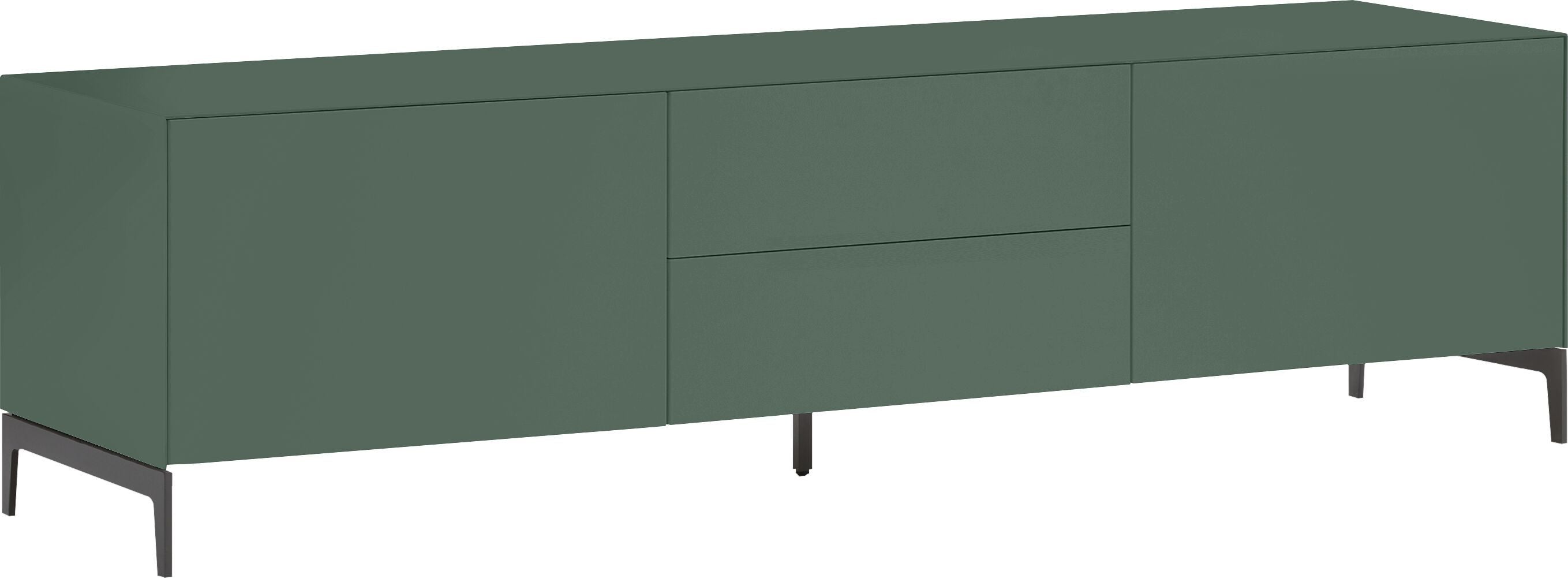 LUX Lowboard - Grün / B: 180.0 cm x T: 46.0 cm x H: 49.5 cm