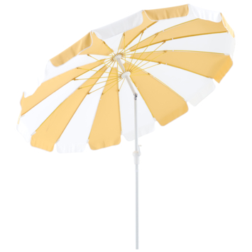 KARWEI parasol okergeel/wit rond Ø 250 cm