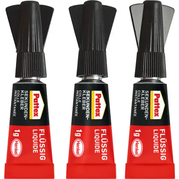 Sekundenkleber Flüssig Mini Trio