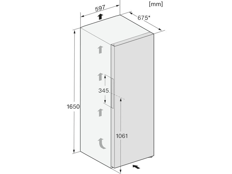 Miele Gefrierschrank FN 4342 D Rechts Freistehender Gefrierschrank