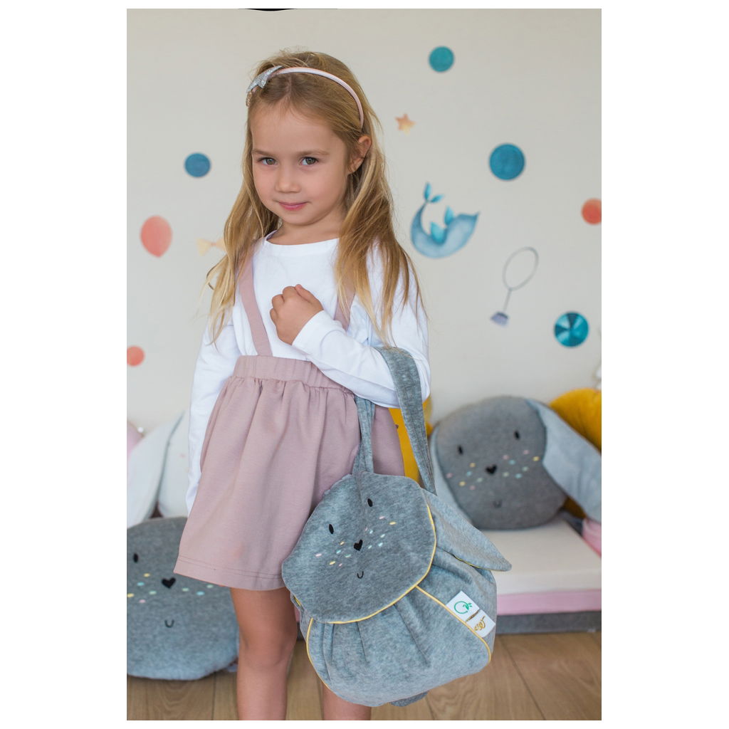 WigiWamaWigiWama   Samt Kinderrucksack Hase