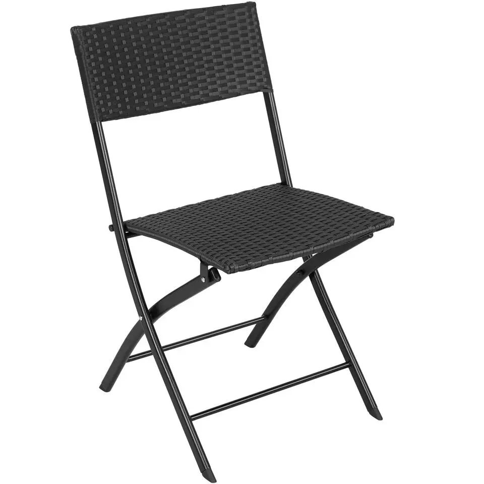tectake Wicker balkonset Trevi, Zwart