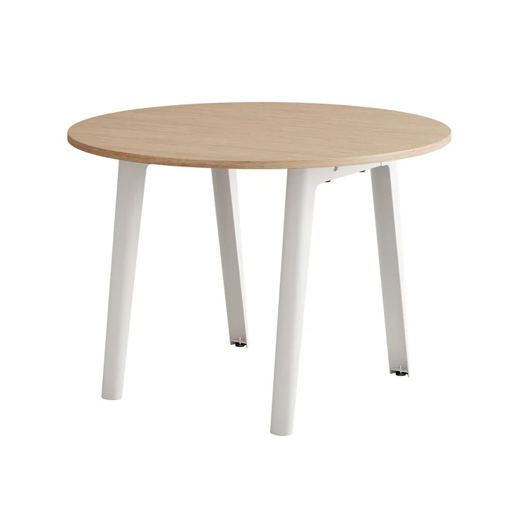 TipToe - NEW MODERN Esstisch Ø 110 cm, Eiche / cloudy white