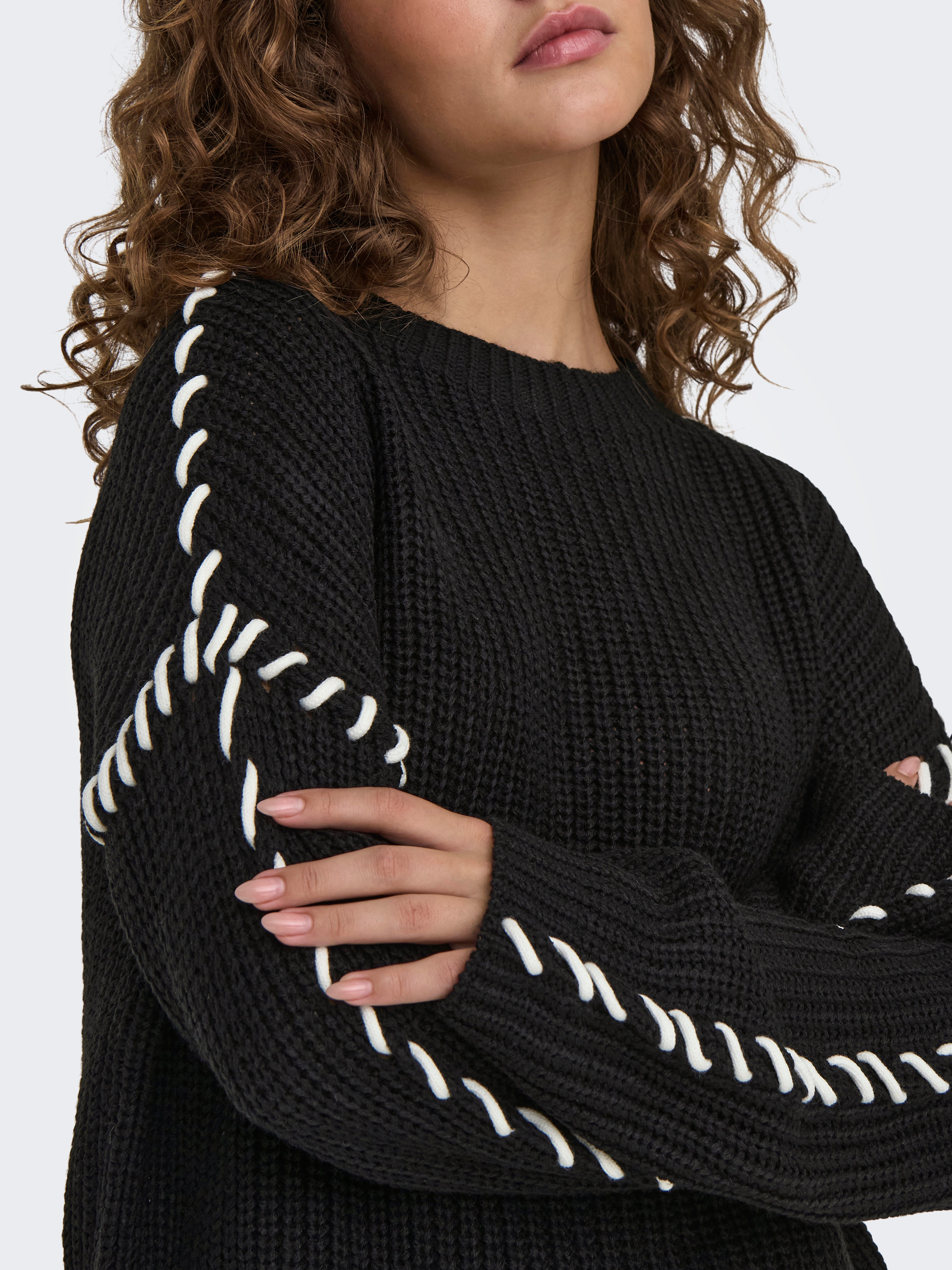 JDYROSELLA Strickpullover Black