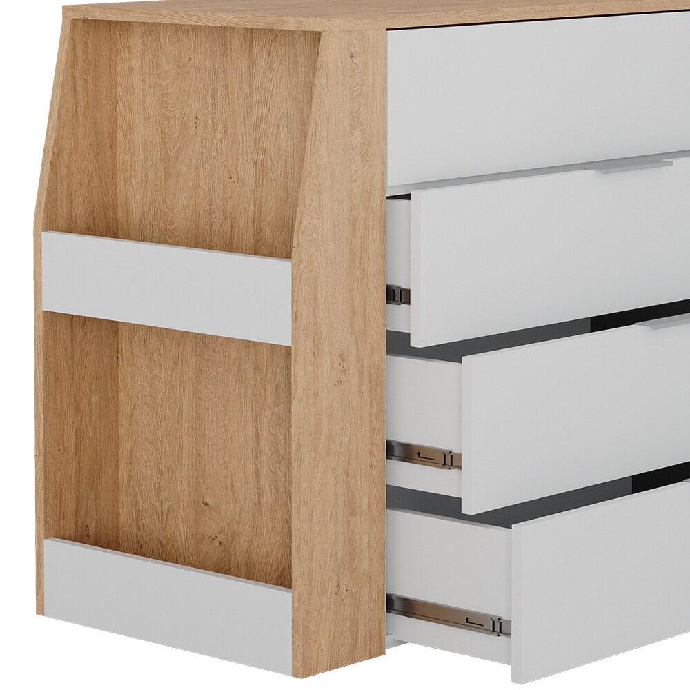 Vicco Basteltisch Iva Artisan Weiß 98,5 x 80 cm ausklappbar