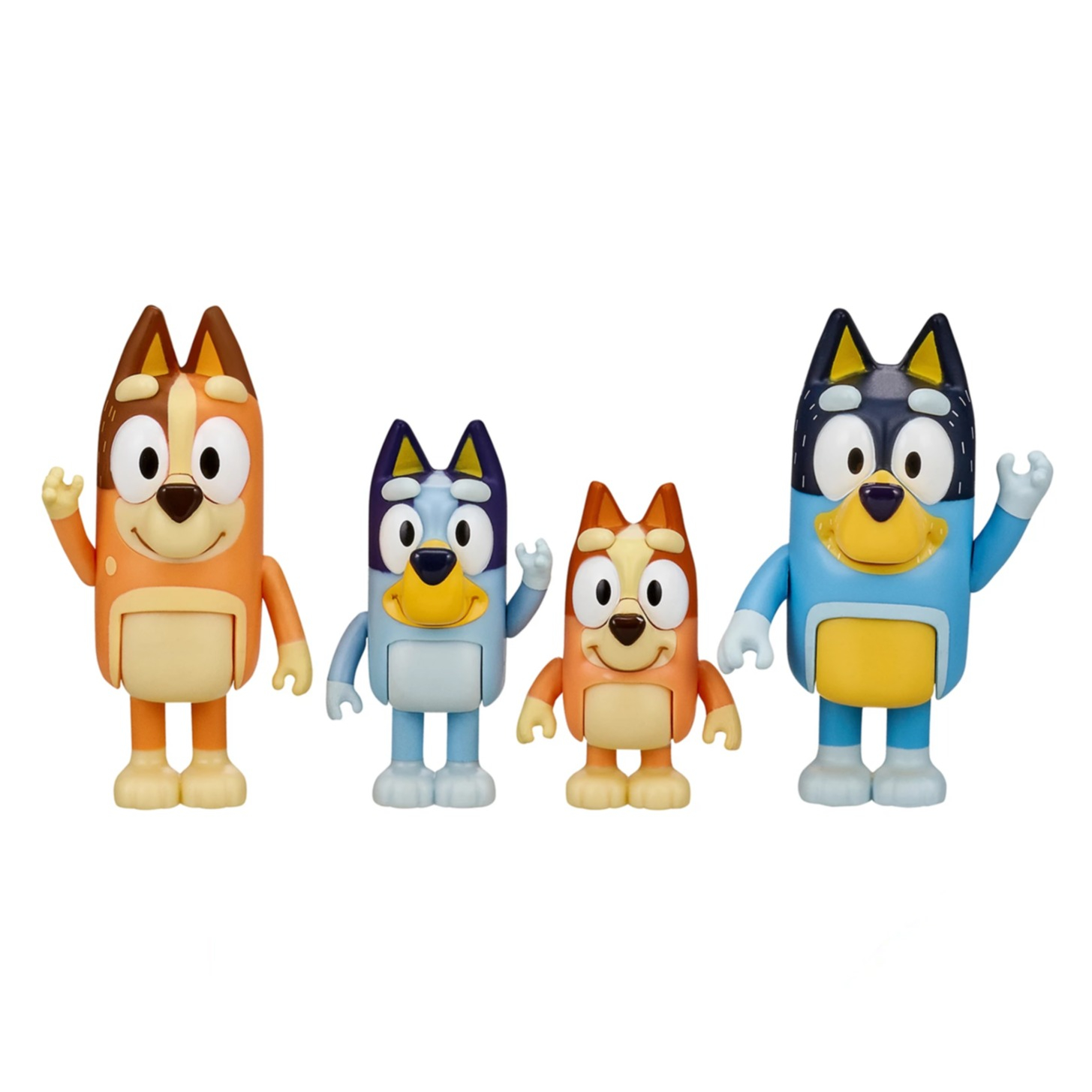 (4er Set) Bluey Familien Figuren Kinder Spielzeug Family Home Puppenhaus Zubehör (13009)