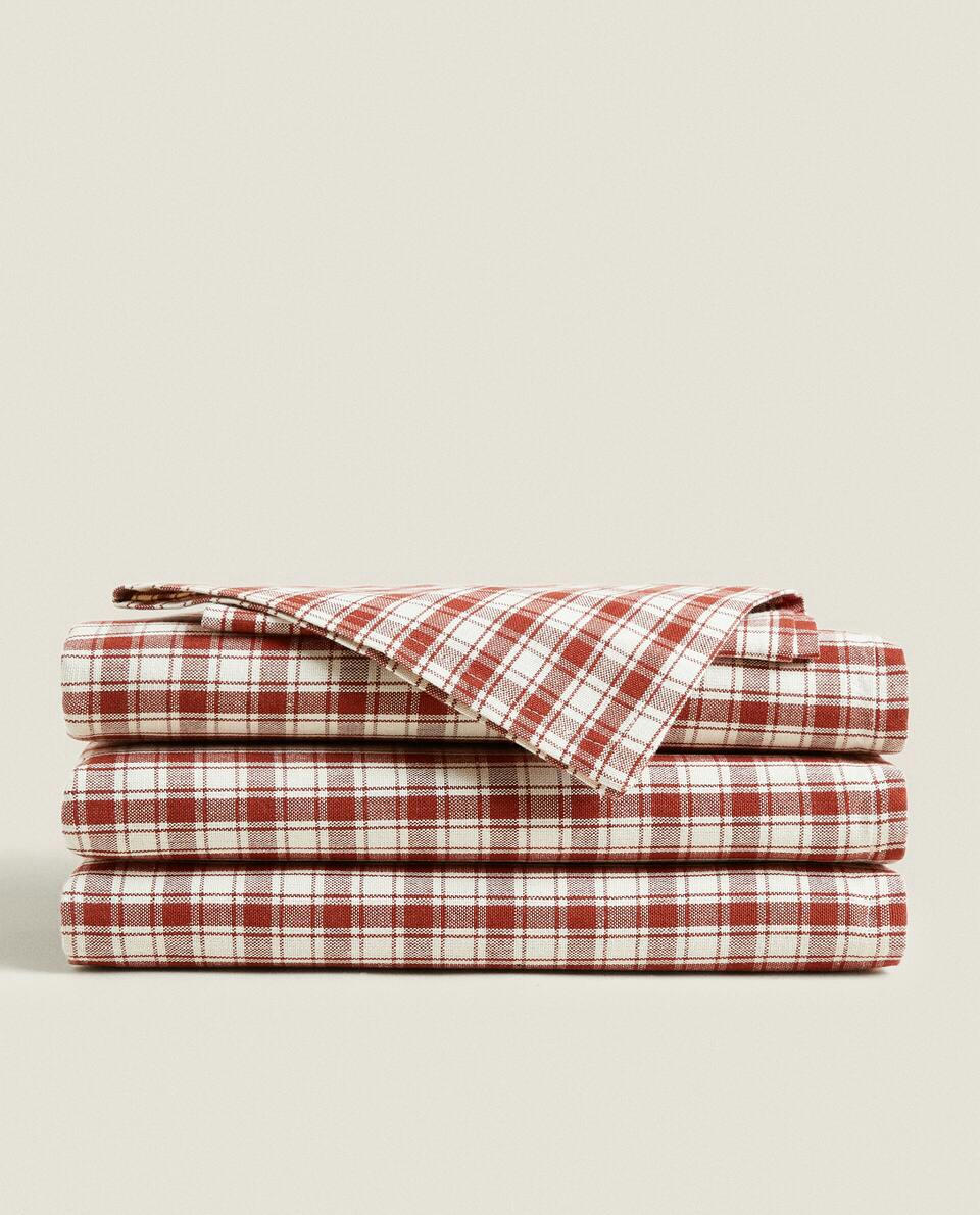 TOALHA DE MESA DE ALGODÃO XADREZ