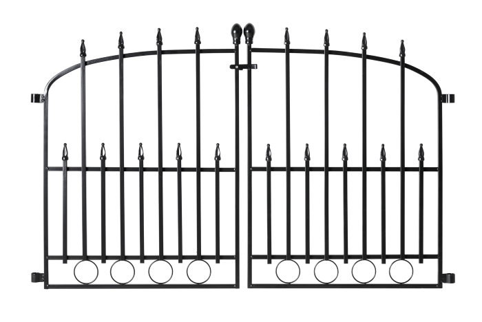 Dobbeltlåge sortlakeret stål 115,5 x 74,2 cm