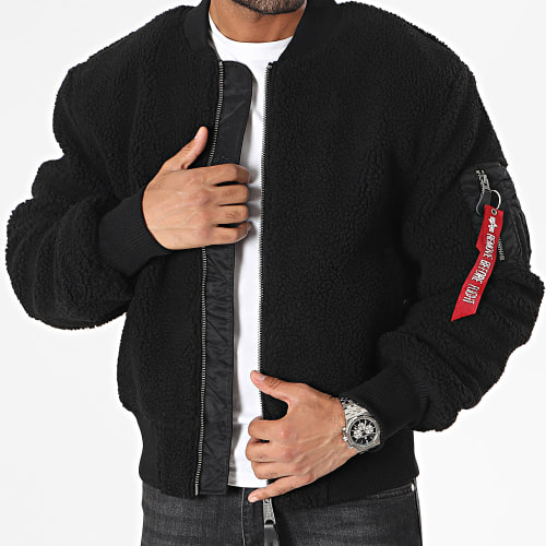 Veste Bomber Fourrure MA-1 Teddy 108102 Noir