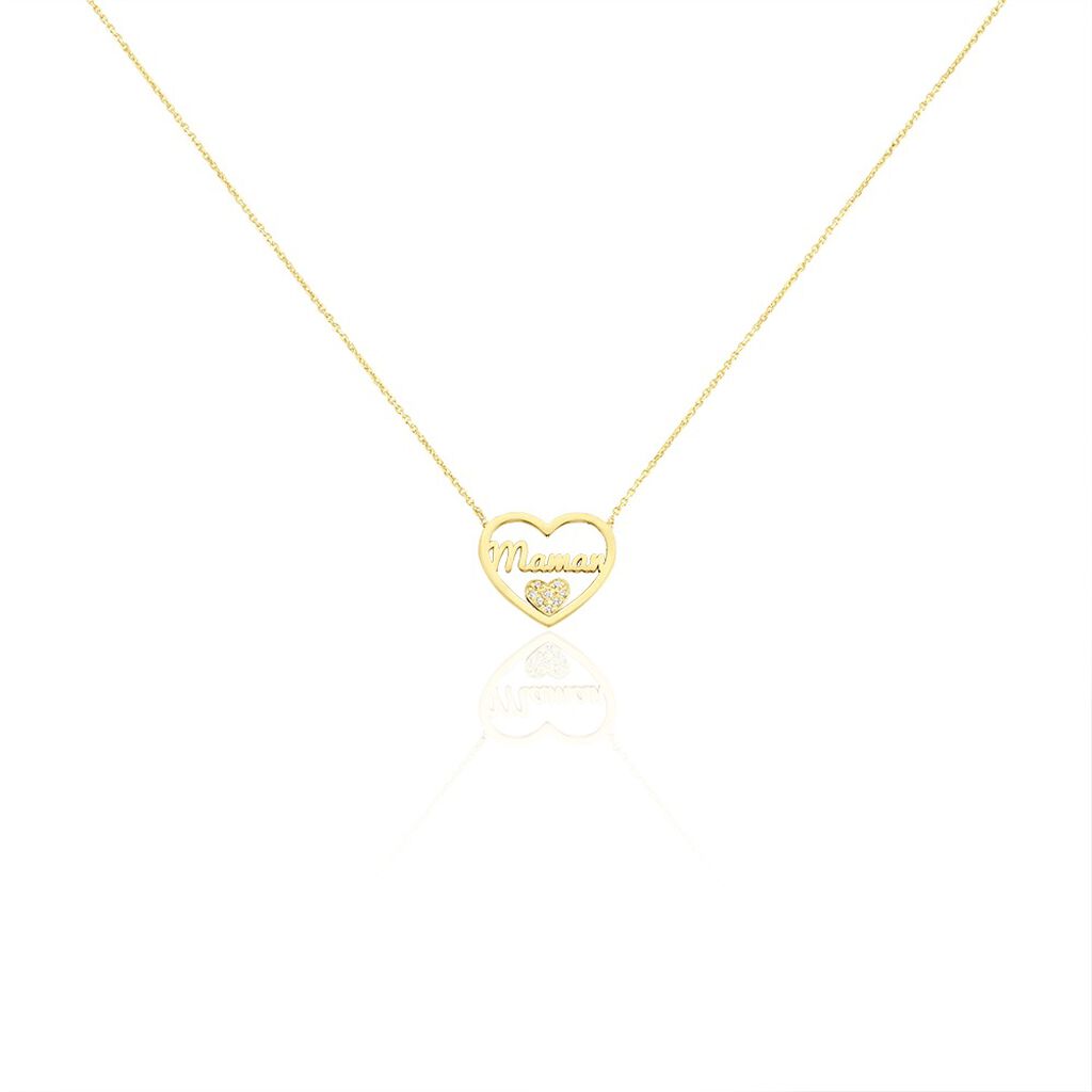 Collier Micarla Or Jaune Oxyde De Zirconium