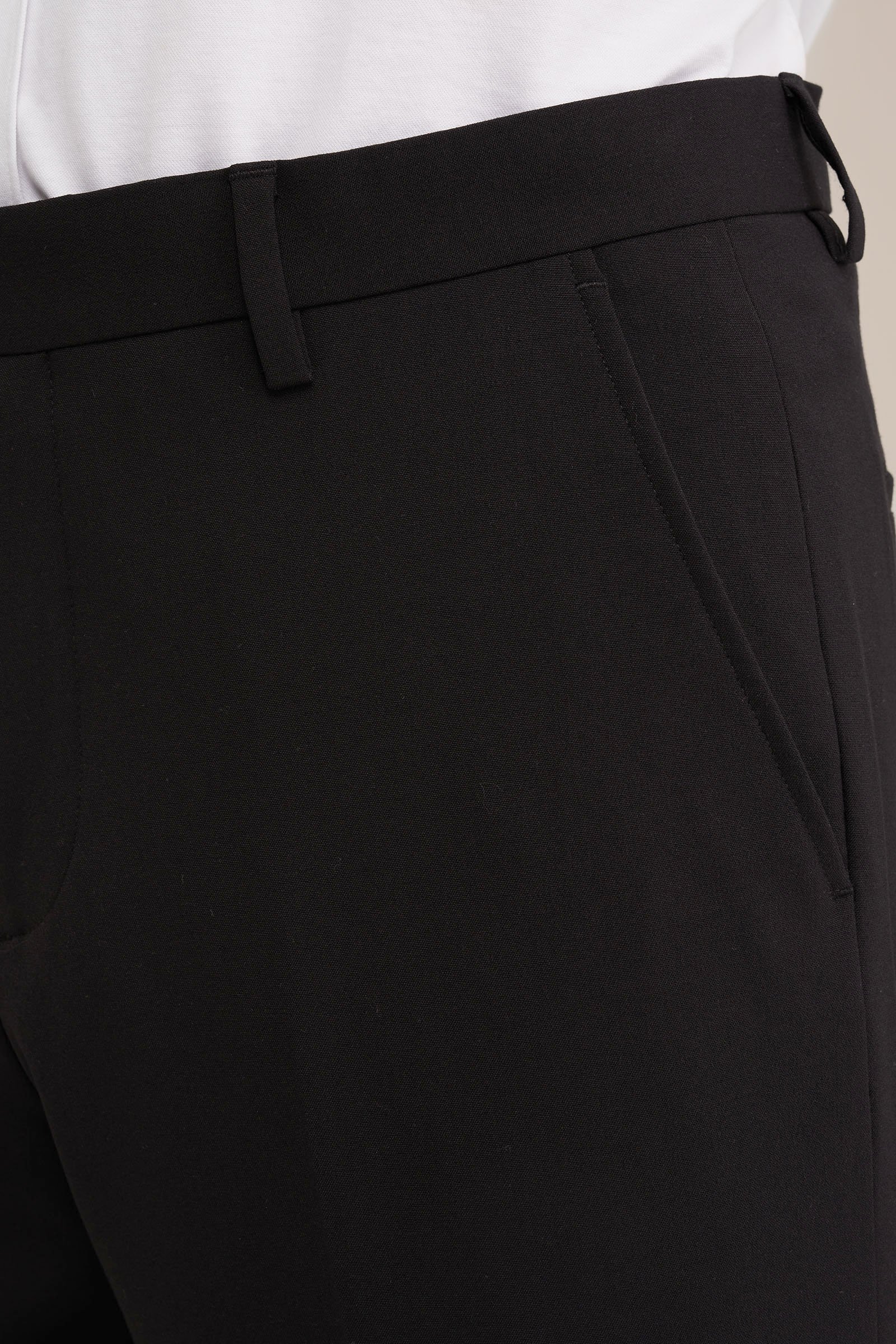 slim fit pantalon Fundamentals Zwart