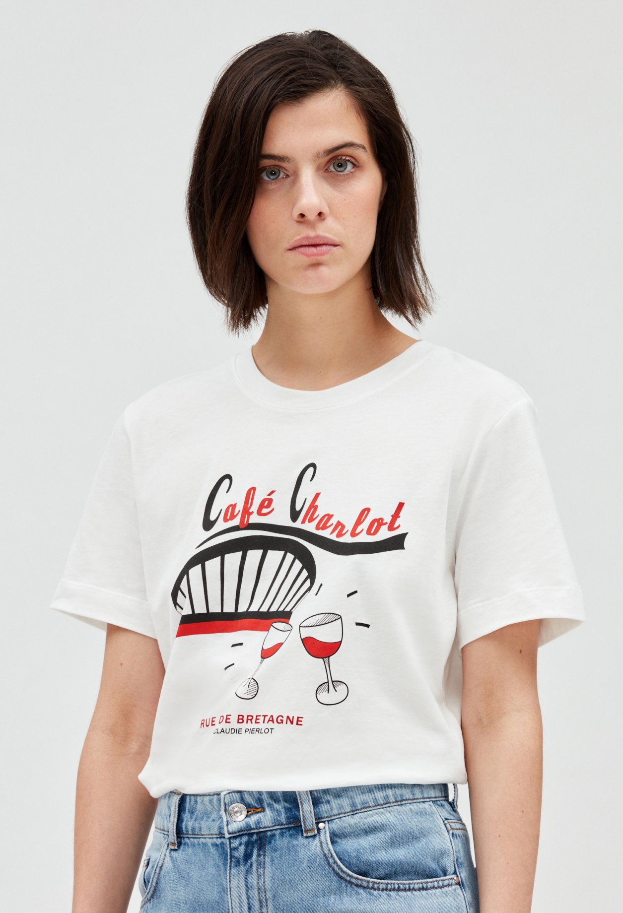 T-shirt Cafe Charlot ecru