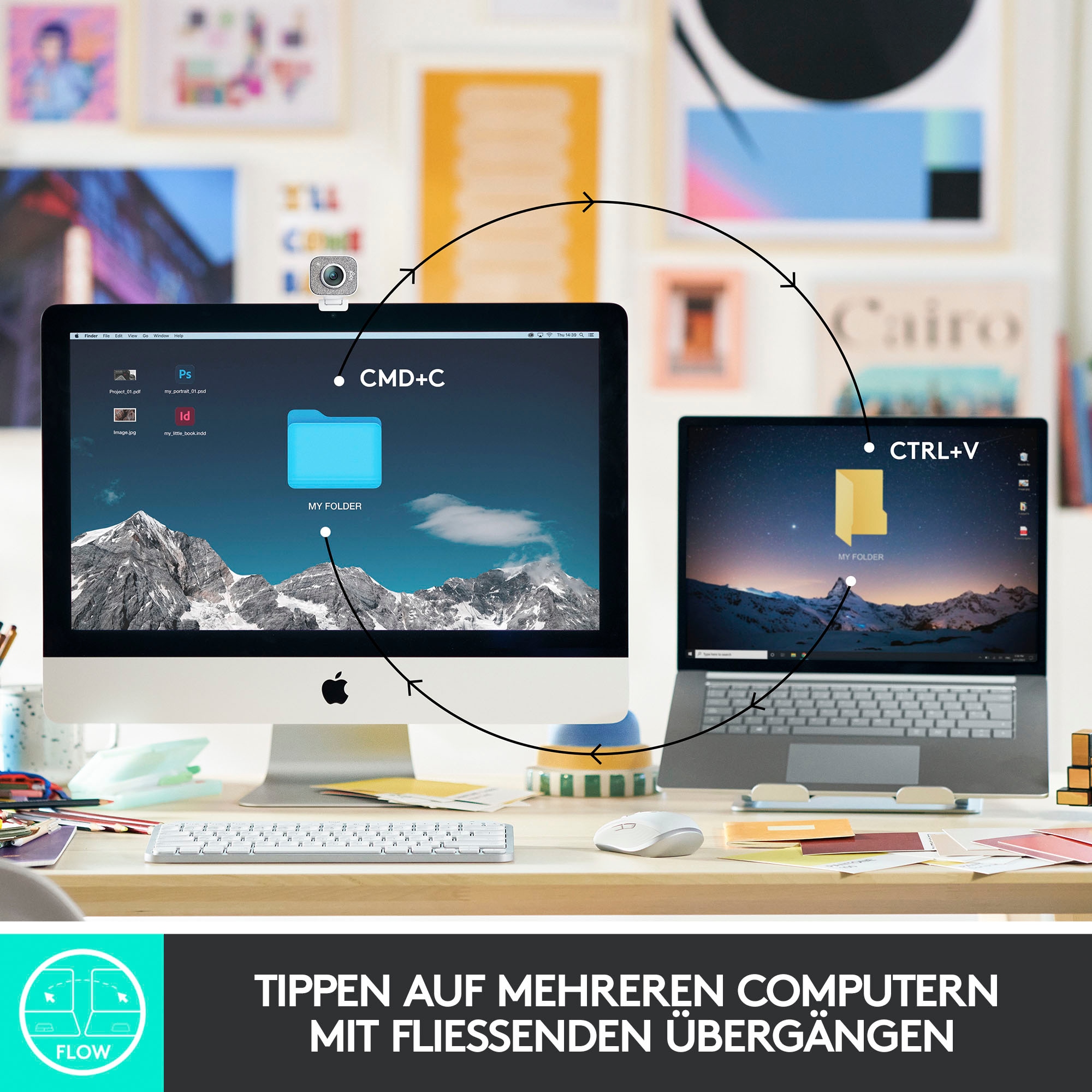 Logitech Wireless-Tastatur »MX Keys Mini Kabellose Tastatur« (Fn-Tasten | Multimedia-Tasten)