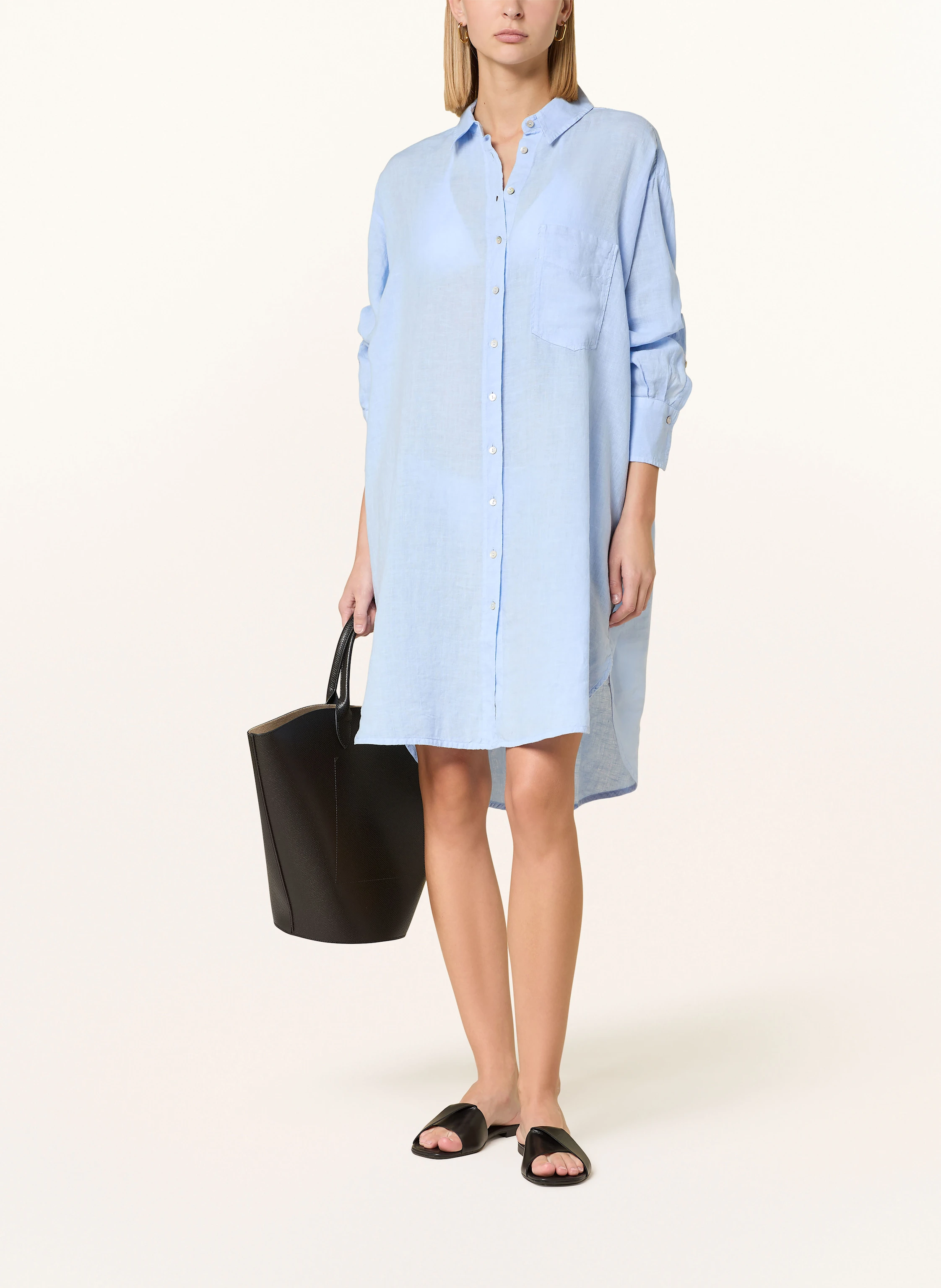 120%lino Hemdblusenkleid aus Leinen