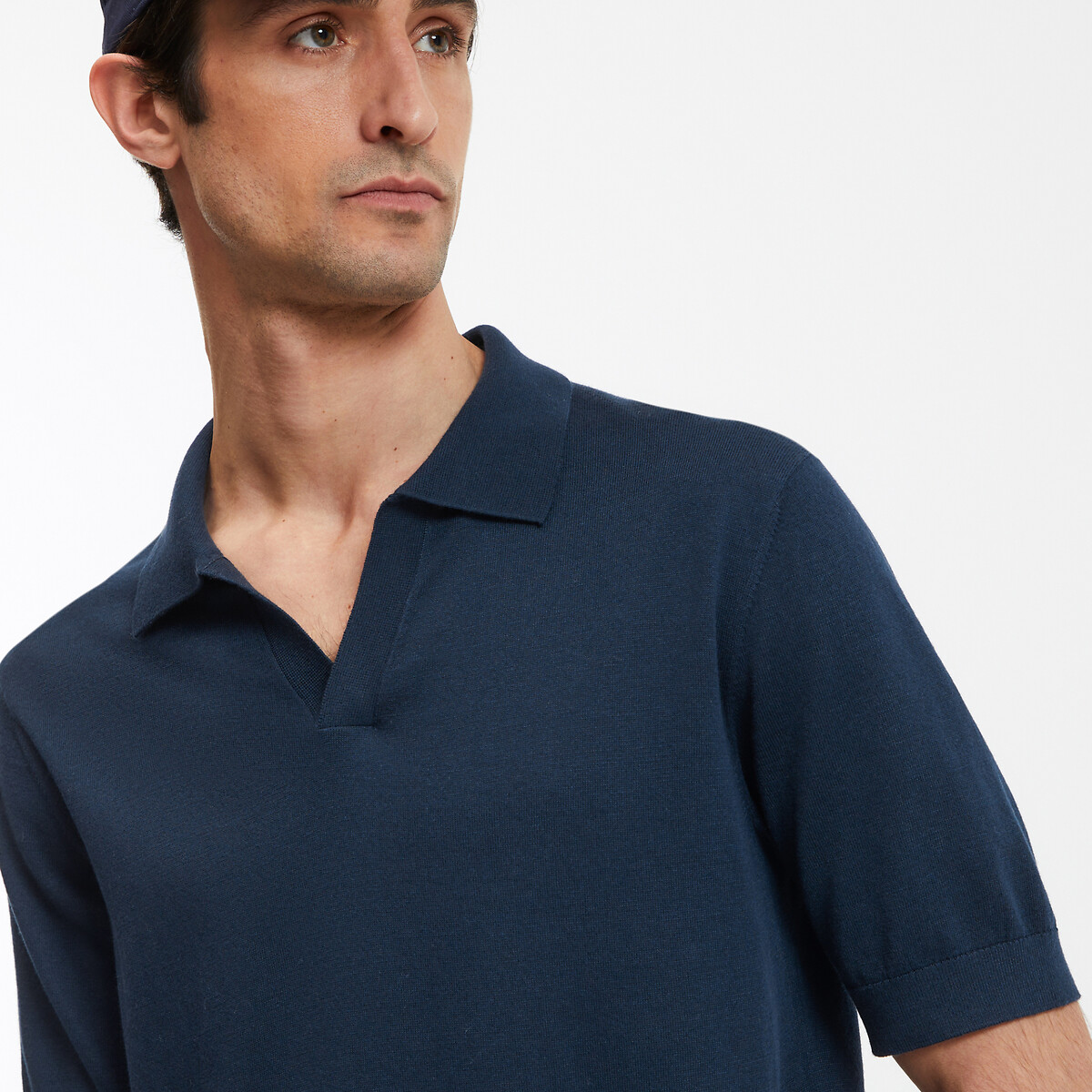 COLEÇÃO LA REDOUTE<br>Camisa polo com decote em V e mangas curtas
