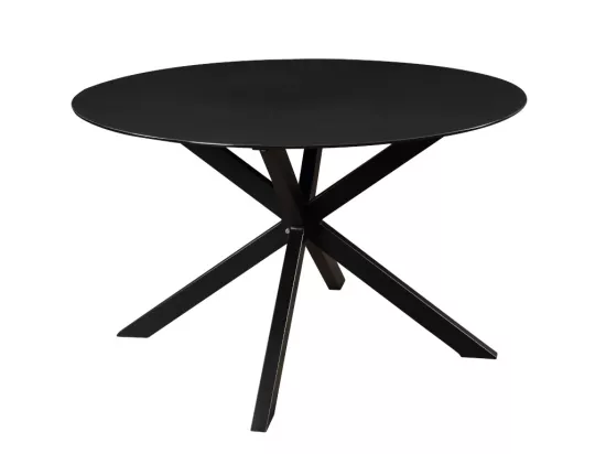 Table à manger de jardin ronde en aluminium D.120 cm - Anthracite - PORTOFINO de MYLIA