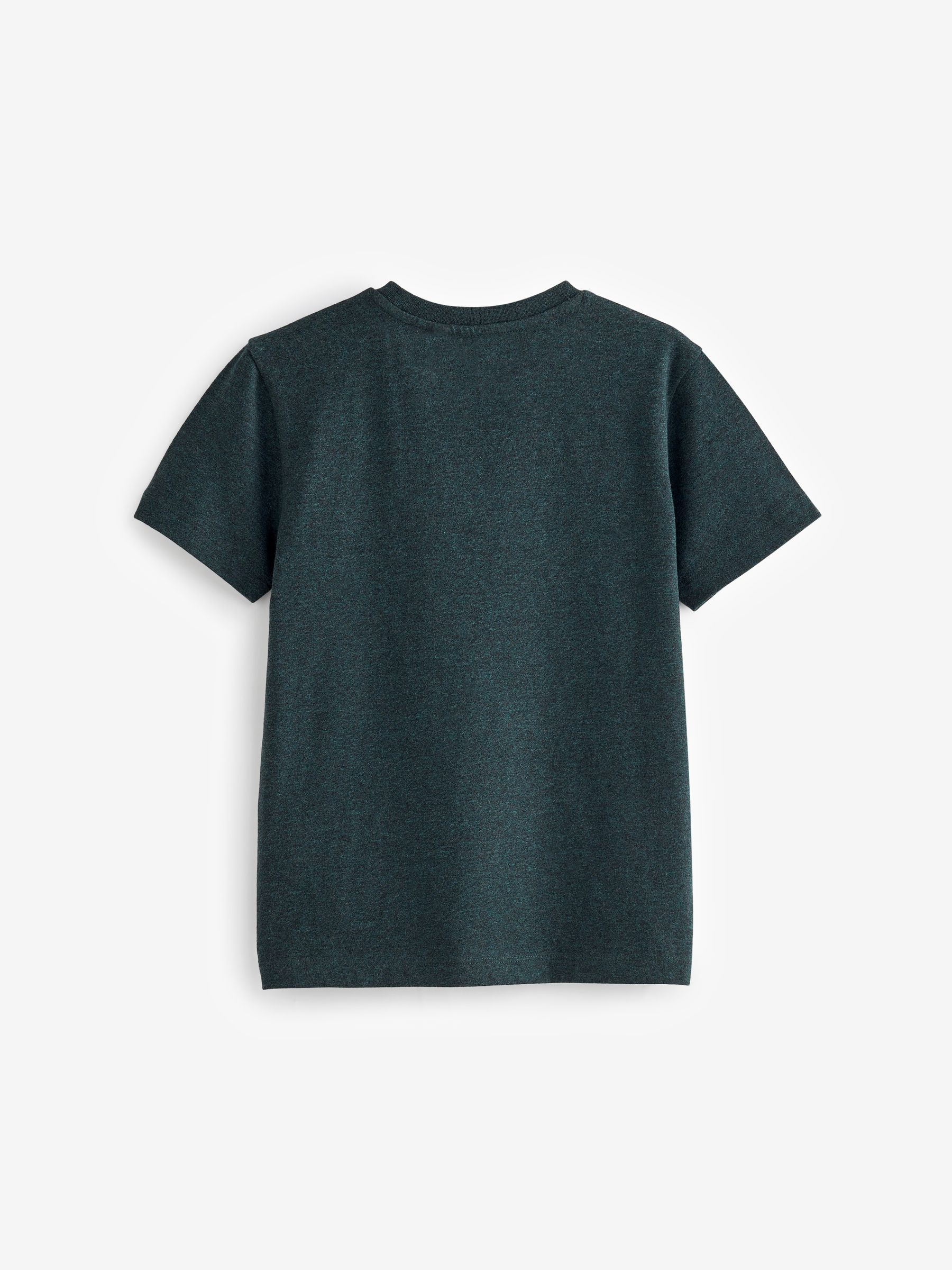 Oranje/Groen/Blauw met textuur - T-shirts met korte mouwen en geborduurd rendier, verpakking van 4 (3-16jr)