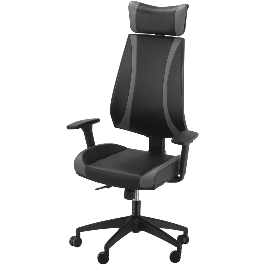 HOMCOM Bürostuhl dicke Polsterung, ergonomisch geformt, gemütliche polsterung Schwarz