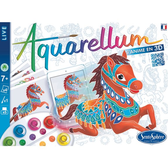 Coffret de peinture Aquarellum Live - Chevaux