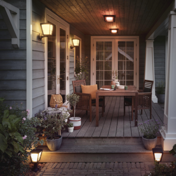 Philips Hue outdoor buitenlamp Econic zwart up