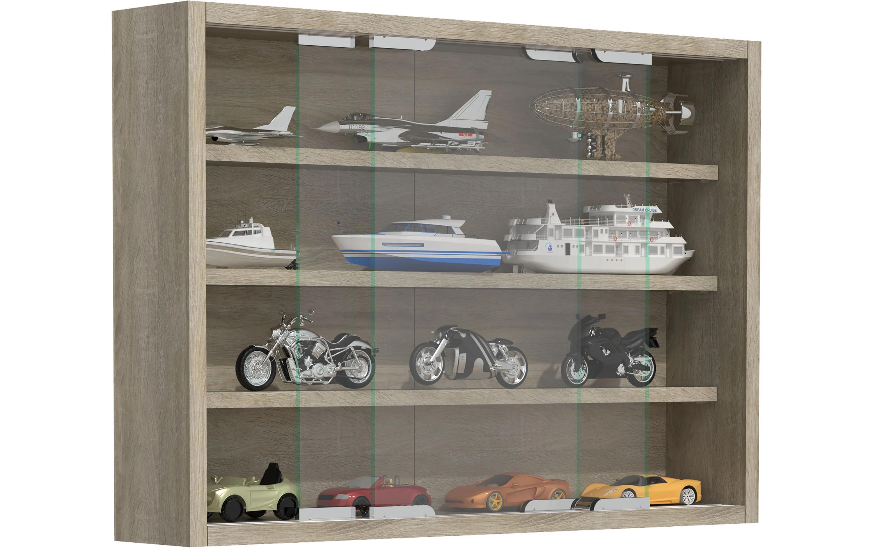 Vitrine Agisa M 57 x 40 cm, EicheHängevitrine für die Wandmontage