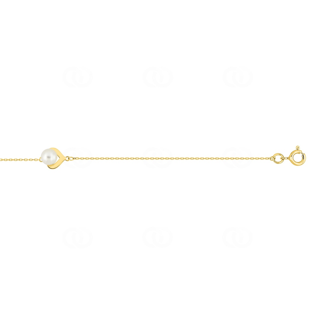Armband 750/18 K Gelbgold mit Süsswasserzuchtperle 5.0mm