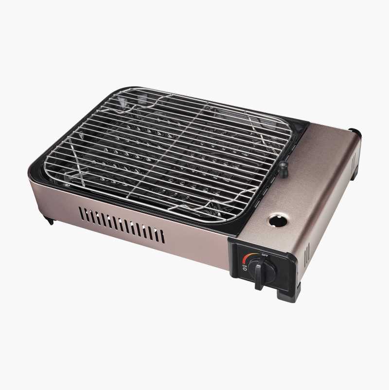 Bærbar gassgrill, rustfri 2,2 kW