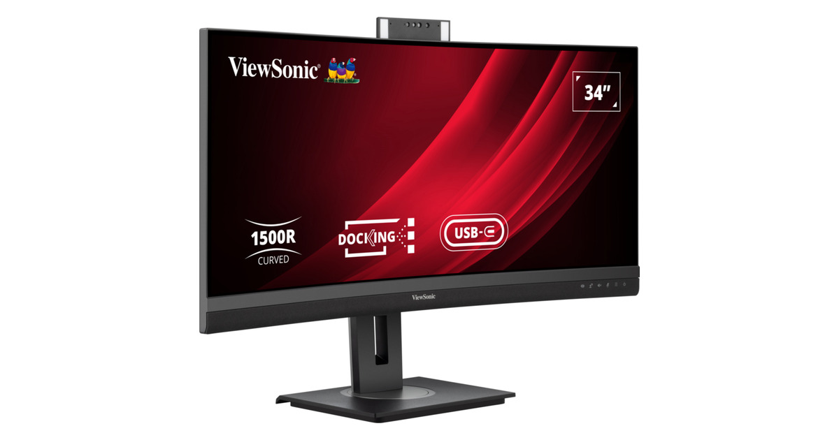 ViewSonicVG3457CV Curved Video Conferencing Docking Monitor 34