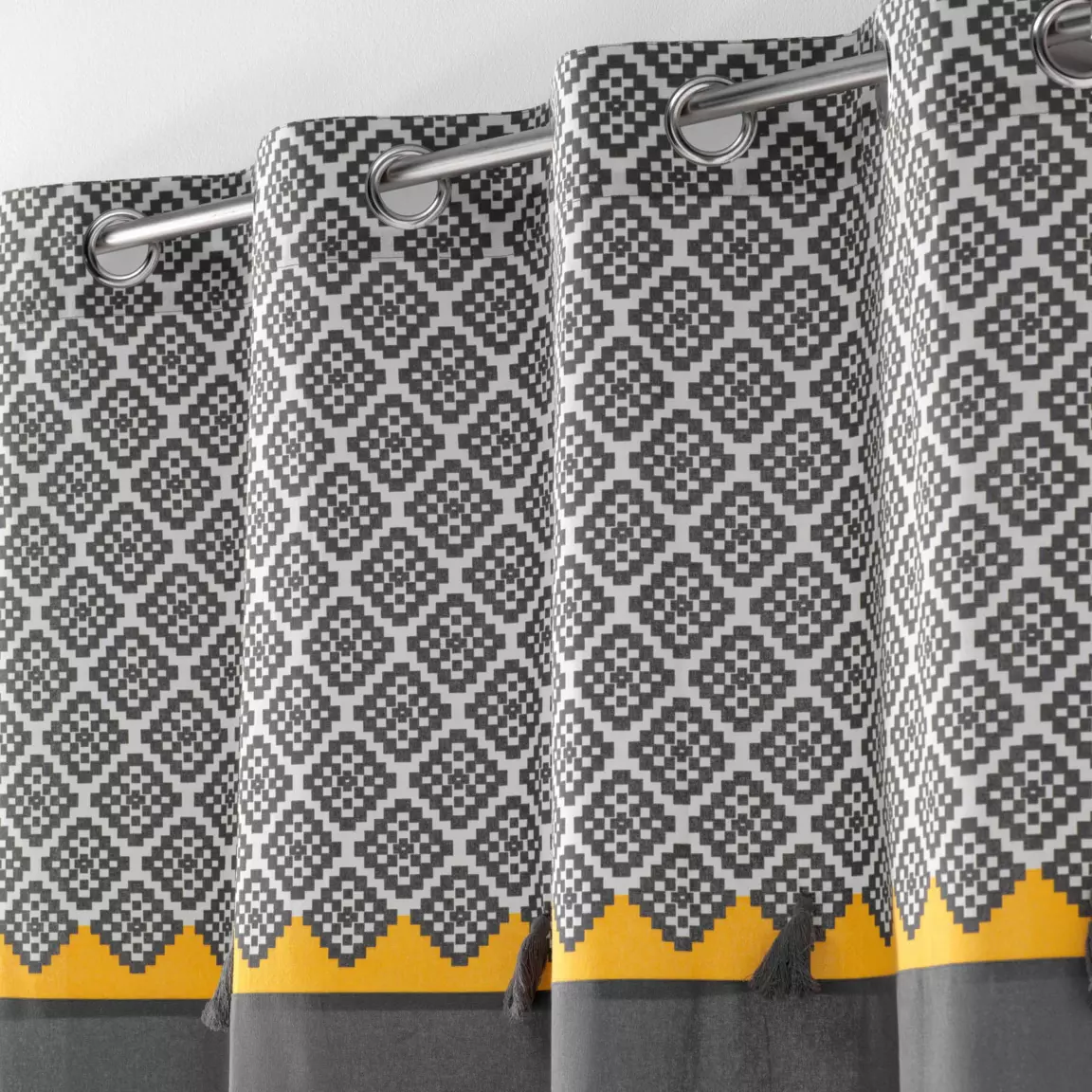 Rideau coton (140 x 240 cm) Neo Casa Gris