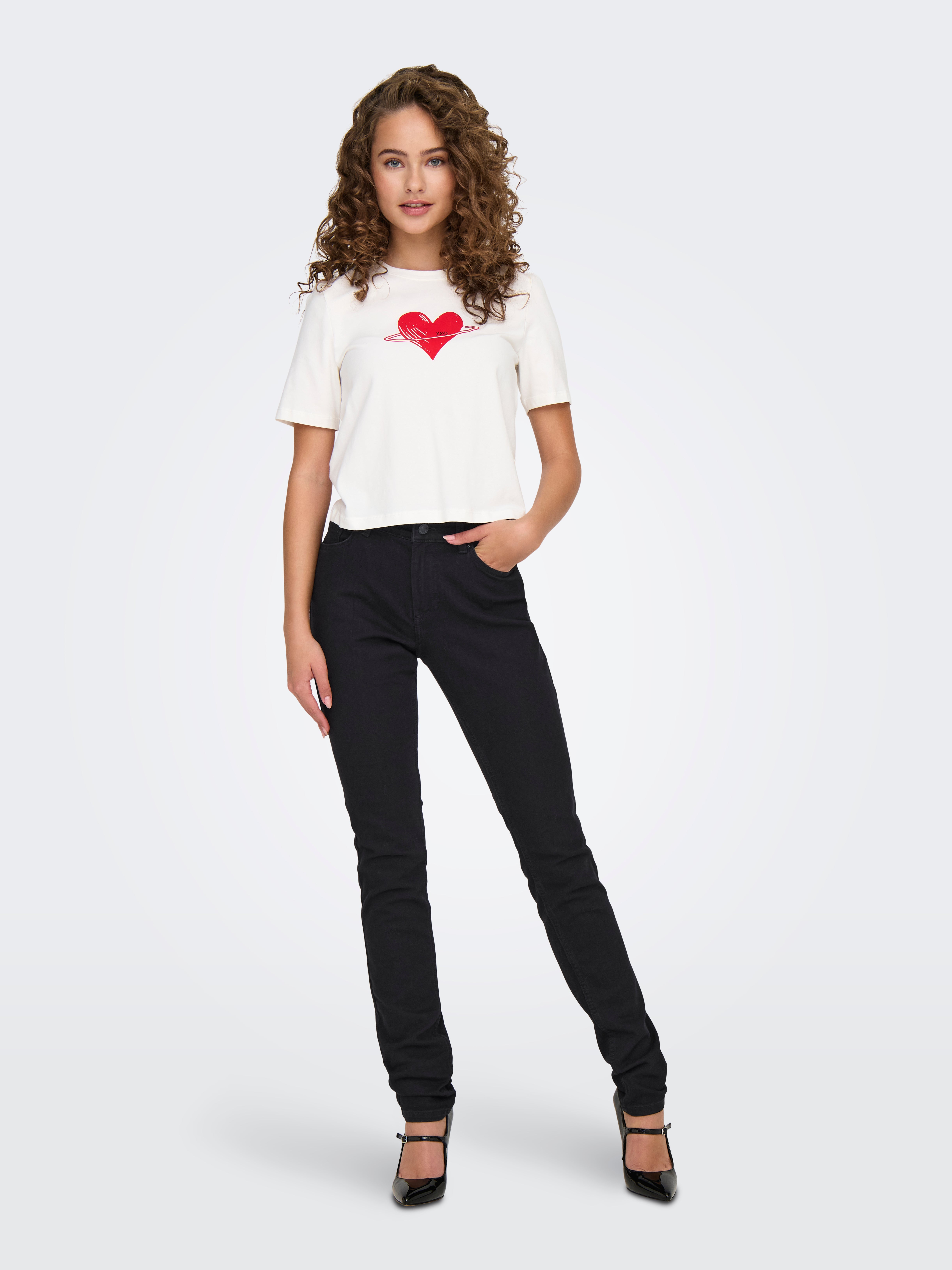 ONLHUSH Mittlere Taille Skinny Fit Jeans Washed Black