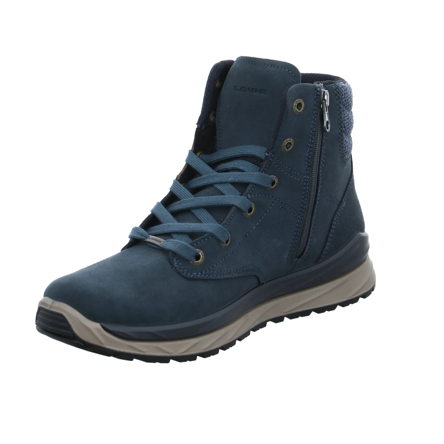 LOWA Snowboots Blau Leder