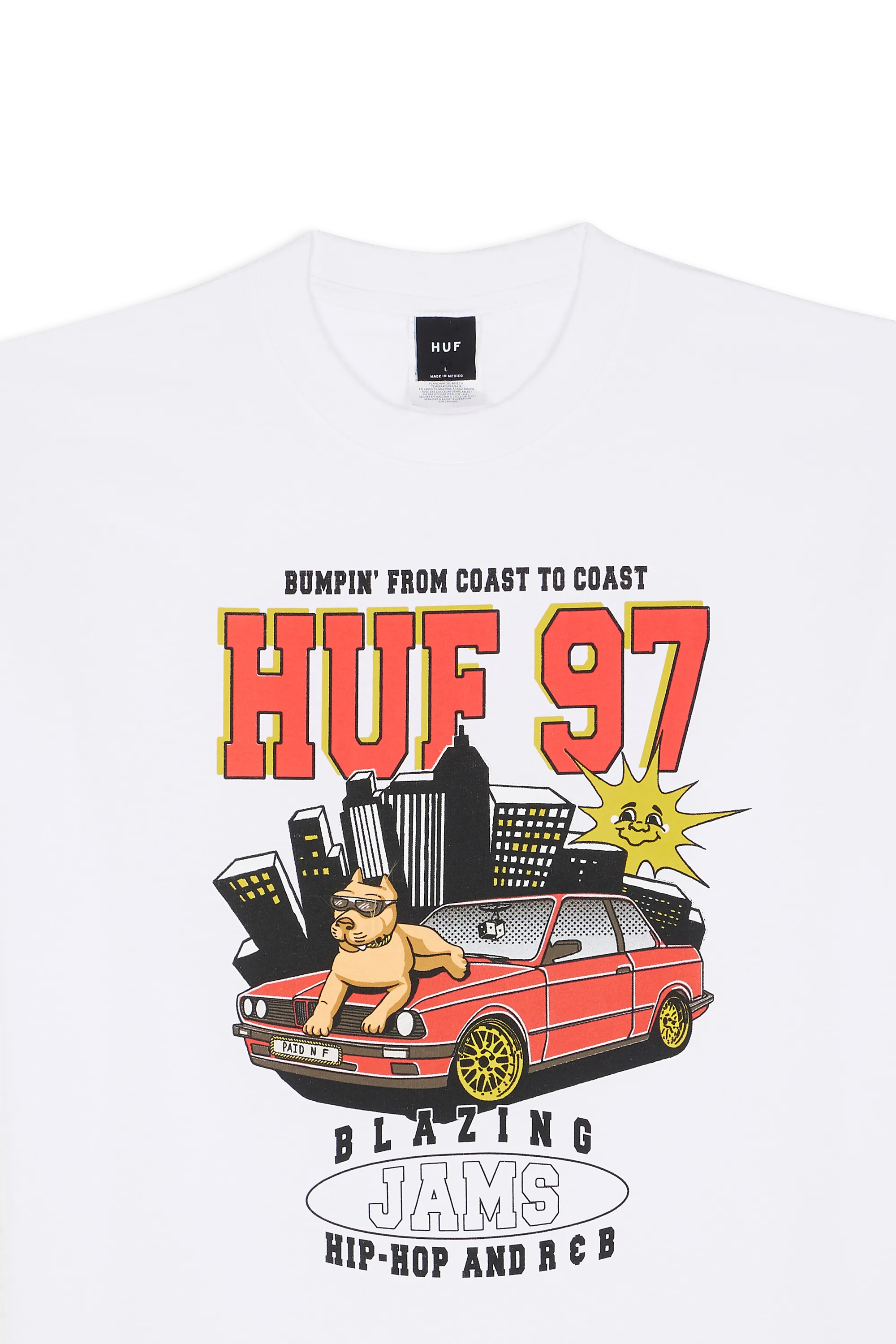 HUF T-shirt BLAZING JAMS Blanc