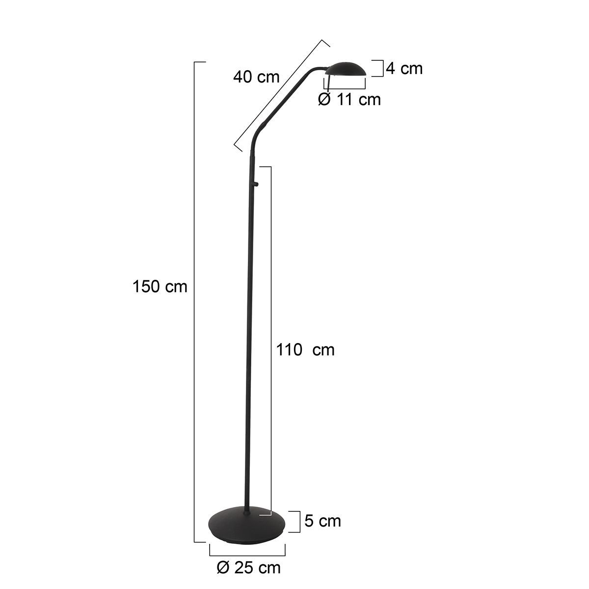 Vloerlamp 7501ZW Mexlite B25 x D45 cm