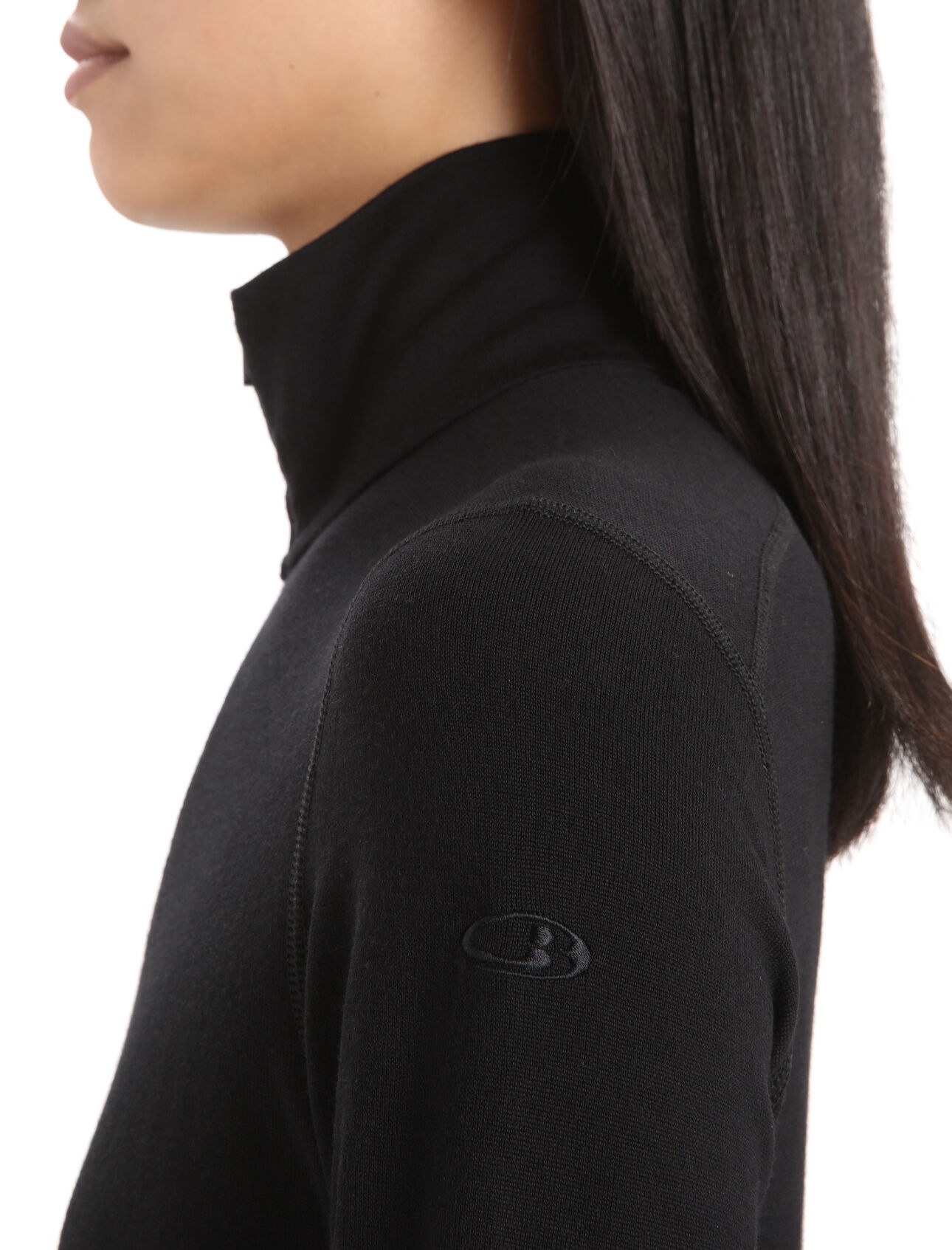 260 Tech LS Half Zip Dame Black