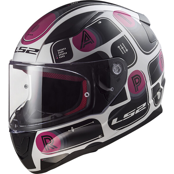 LS2 - Casque FF353 Rapid Brick Noir / Blanc / Rose