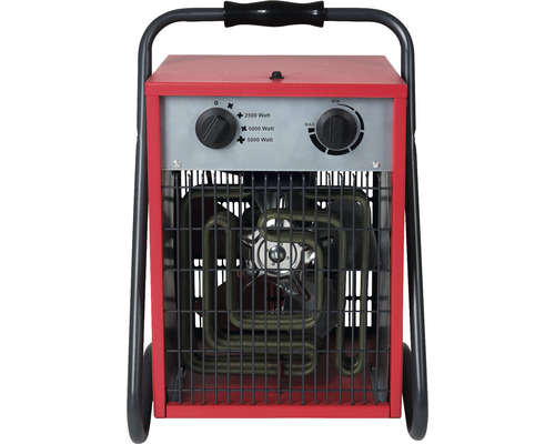 Elektrische ventilatorkachel, rood, 5000 watt