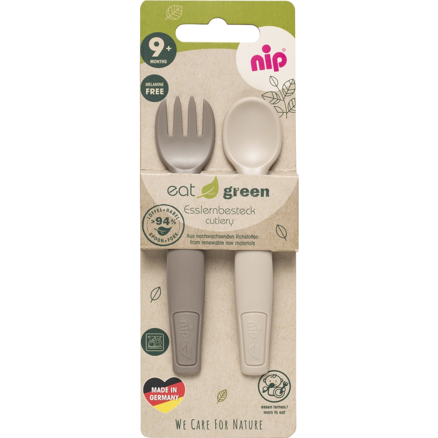 nip Esslernbesteck eat green, grau