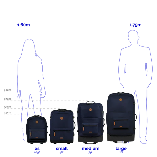Valise souple 2 roues small Berlin noir