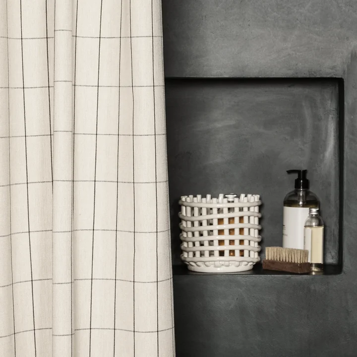 Ferm Living - Keramik Korb, gross, cashmere