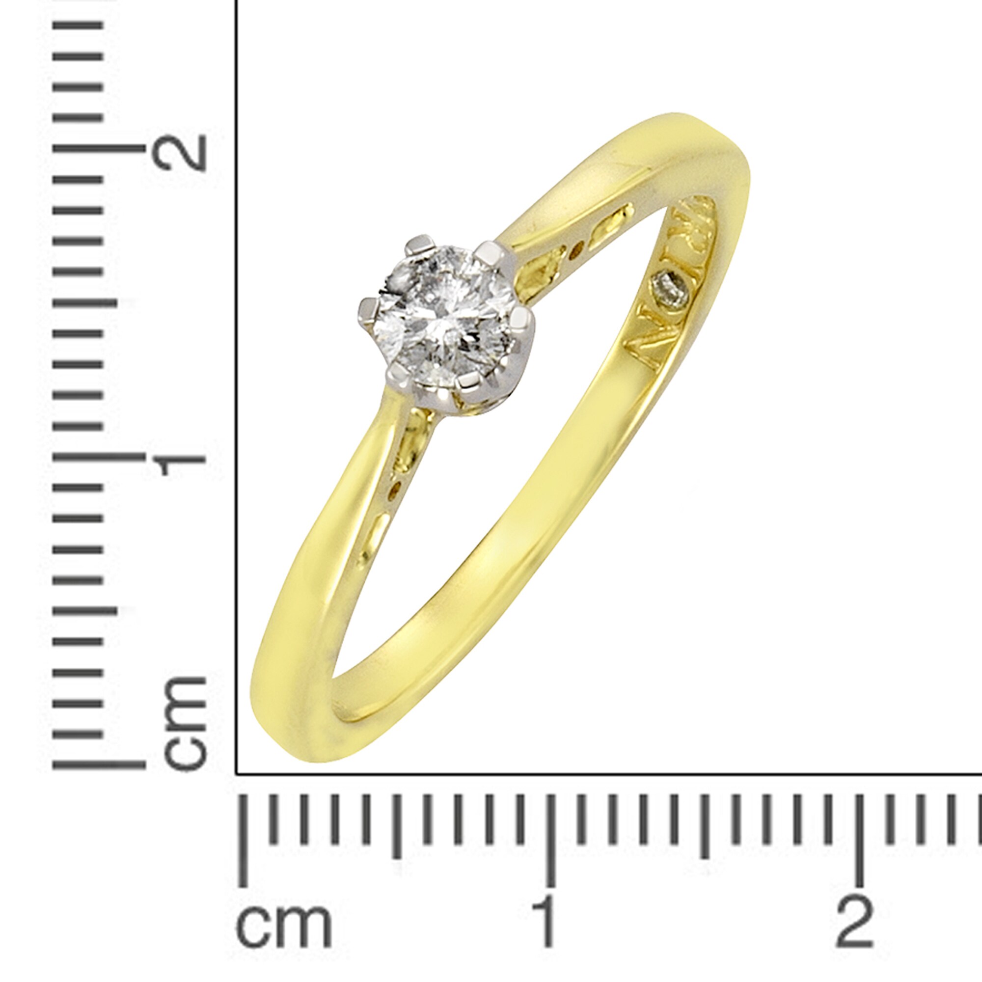 Diamonds by Ellen K. Ring Gold 585 zweifarbig mit Diamant 0,25ct.