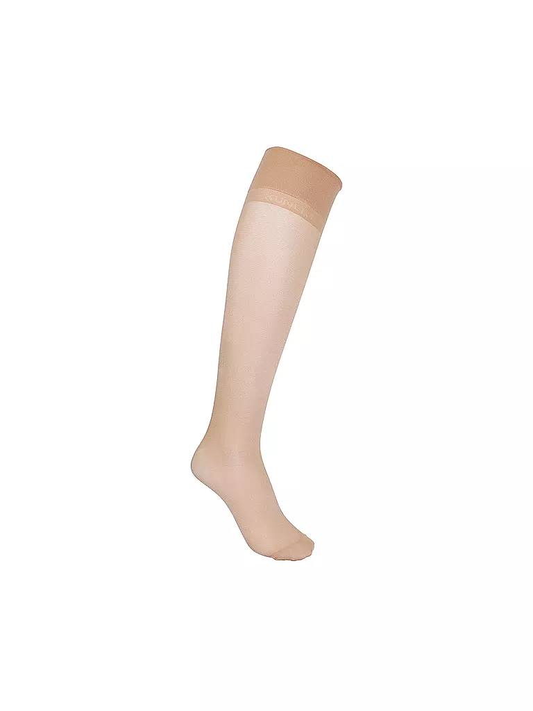 KUNERT Kniestrümpfe Satin 40 den puder beige