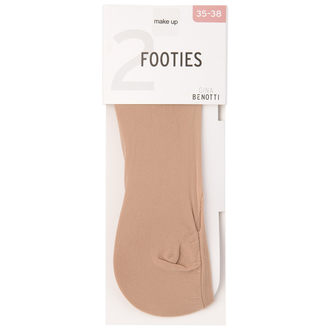 Gina Benotti 2 Paar Damen Ballerina-Füsslinge ohne Naht make up