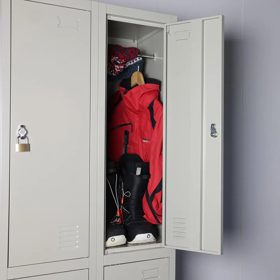 Lockerkast Grijs - 90x185 cm - 6 lockers