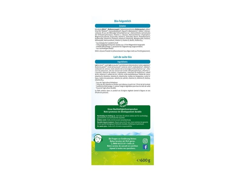 HOLLE Kindermilch Bio 4, 600 g Bio-Kindermilch
