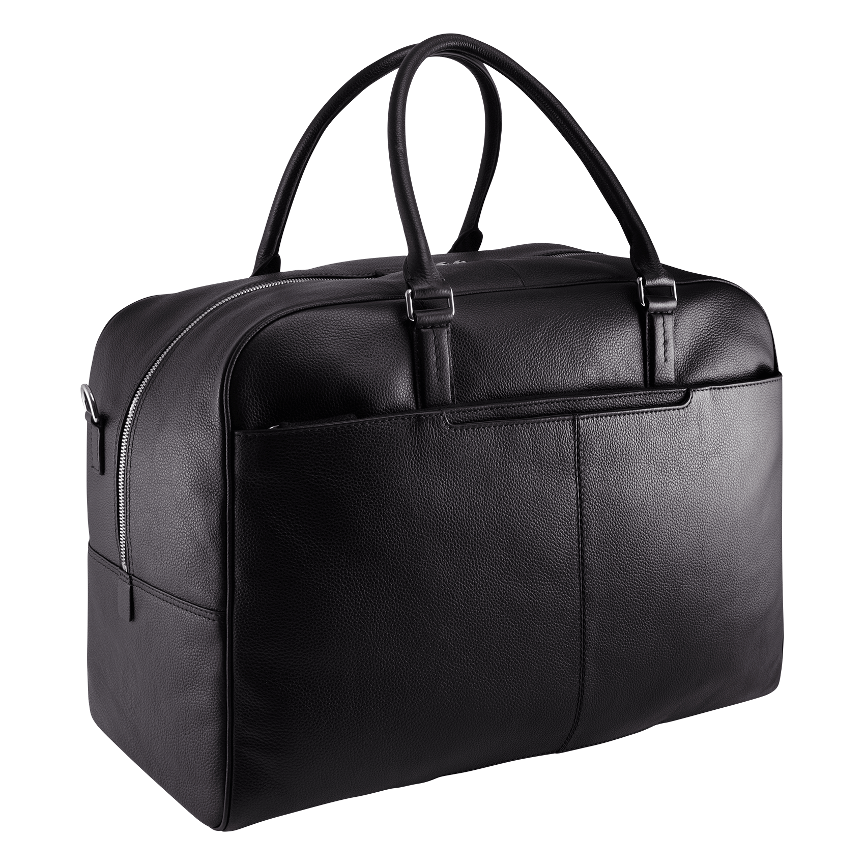 CHARLES - Sac de voyage en cuir| Noir