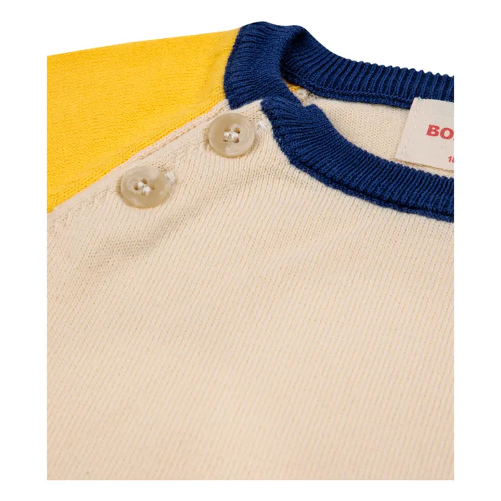 Bobo Choses Pull Maille Bicolore | Ecru